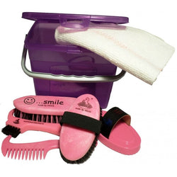 Haas Childrens Grooming Box andBody Brush Curry Comb Mane Brush HoofPick Mane Comb