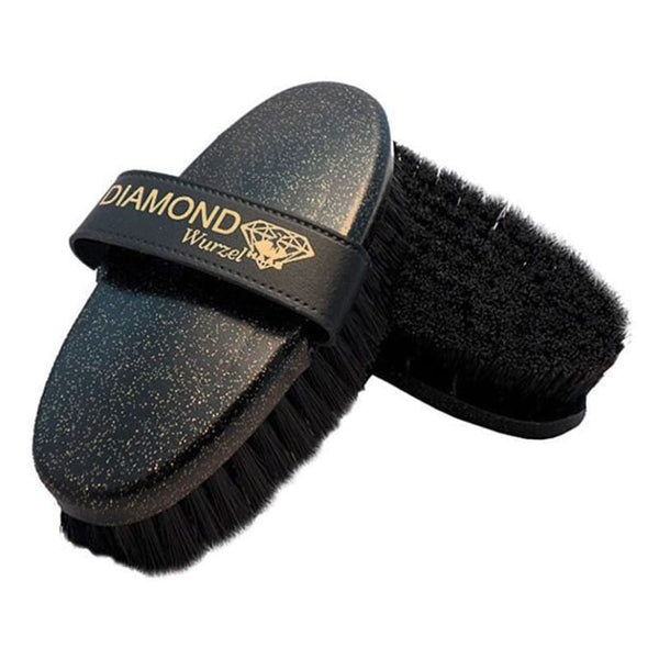 HAAS Diamond Wurzel Glitter Soft Thick Synthetic Horse Brush for Rough Coat Dirt