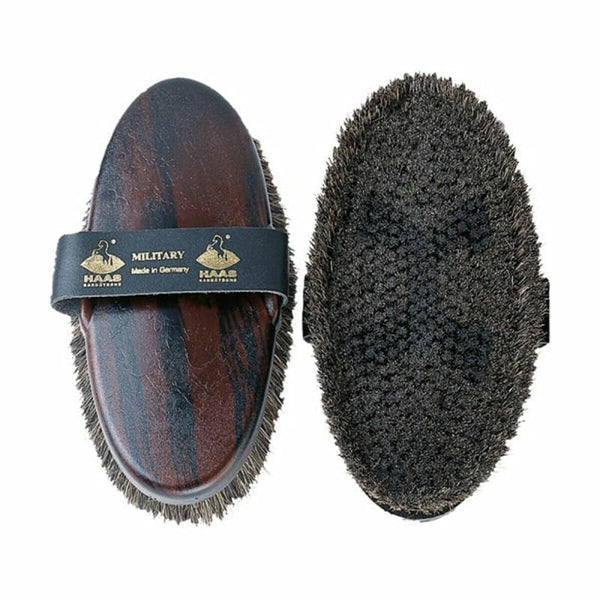 HAAS Military Womens Ladies Horsehair Body Brush WIth Long Outer Bristles