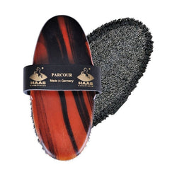 HAAS Parcour Grooming Brush With Grey and Black Horsehair For Superior Cleaning