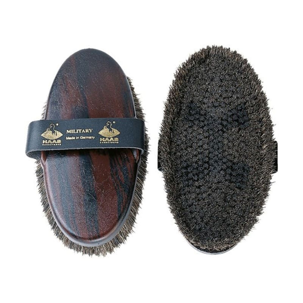 HAAS Turner Black and Brown Quality Horsehair Large Body Brush 215 x 100mm