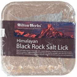 Hilton Herbs Himalayan Black Rock Salt Lick with Rope 1kg Supplement For Horses