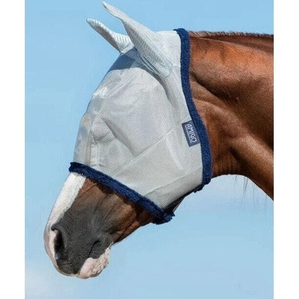 Horseware Amigo FlyMask Mesh Fly Mask with Ears Bug/Insect/Midge/UV Protection