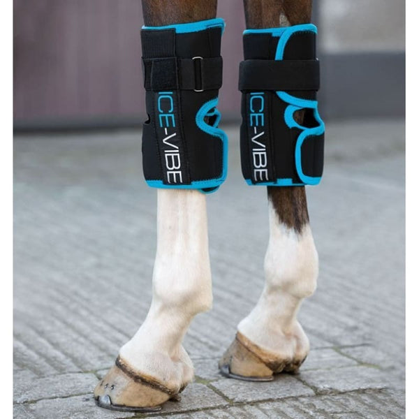 Horseware Ice Vibe Knee Wraps Cool Vibrating Circulation Therapy Boots Full Size