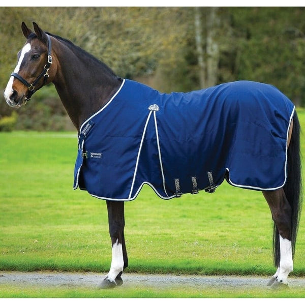 Horseware Rambo Optimo Stable Sheet Microfibre Travel Rug with Bib Navy 6'9" / 7'0" SALE