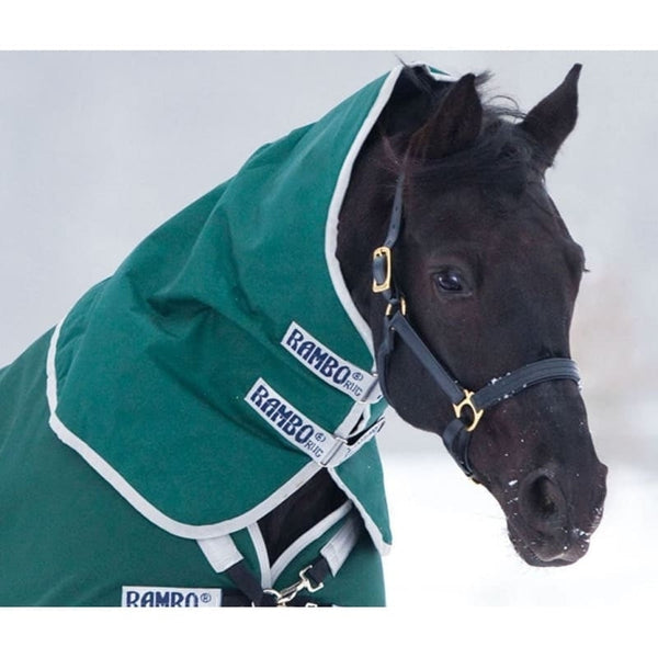 Horseware Rambo Original Turnout Hood Neck Cover HeavyWeight 250g Green Small SALE