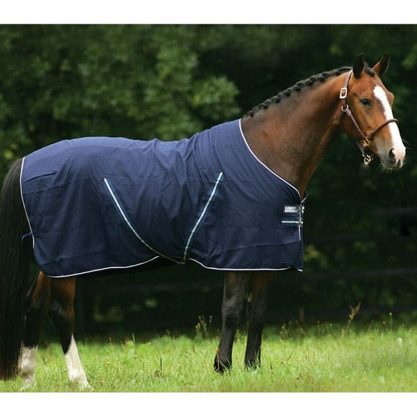 Horseware Rambo Stable Sheet Embossed Lining Travel Summer Cooler Navy 5'0-7'3'