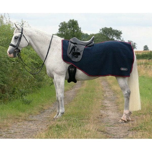 Hy DefenceX System Cool Control Wrap Around Fleece Exercise Sheet Navy All Sizes