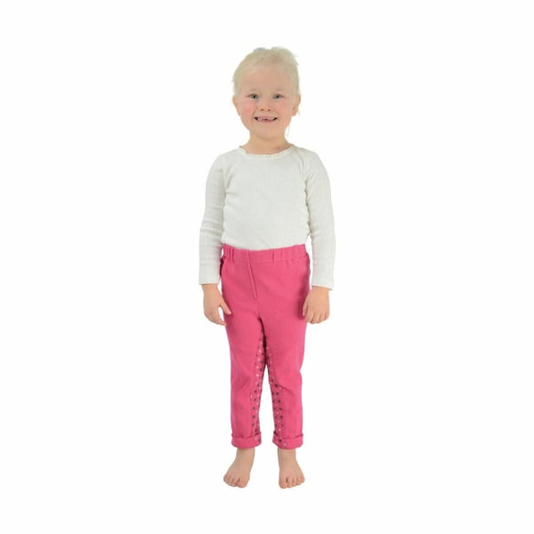 Hy Equestrian Childrens Star Print Tots Pull-On Jodhpurs Blue/Pink S-XL