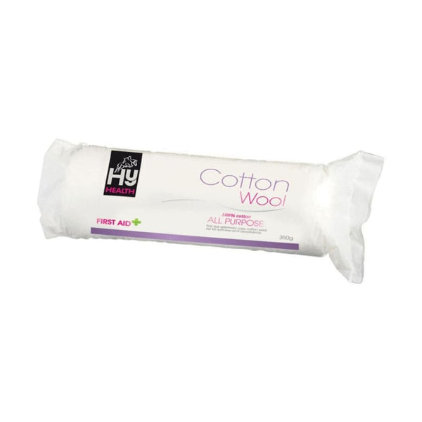 Hy Equestrian Cotton Wool Roll Equine First Aid Supplies Cleaning Wounds 350g