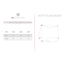 Hy Equestrian Deluxe Saddle Pad With Cord Binding GP All Colours Pony/ Cob/ Full