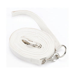 Hy Equestrian Draw Reins With Clips Cotton Ridden Training Aid White One Size