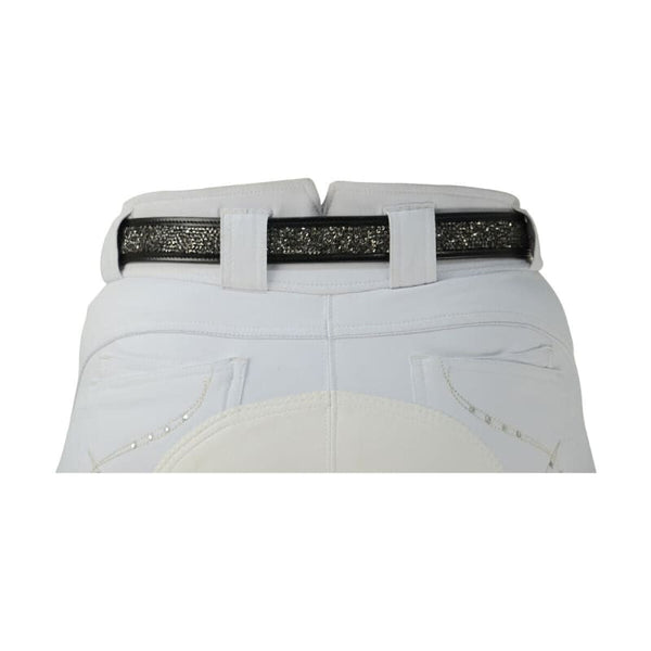 Hy Equestrian Encrusted Rock Crystal Leather Belt Black 80cm/90cm/100cm