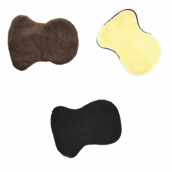 Hy Equestrian HyComfort Fur Fleece Seat Saver Comfortable Black/Brown/Natural