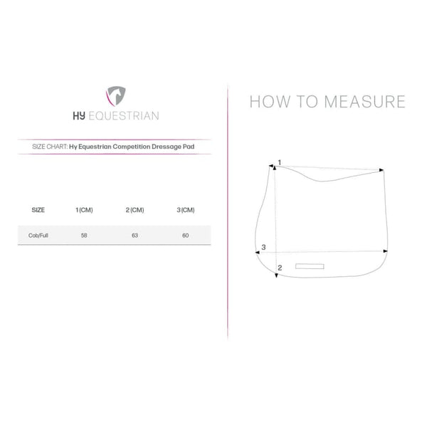 Hy Equestrian HyWither Competition Dressage Saddle Pad Saddle Cloth All Colours