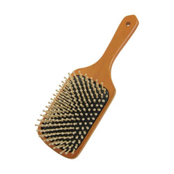 Hy Equestrian Luxury Wooden Mane and Tail Brush With Wooden Handle Tan