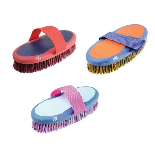 Hy Equestrian Pro Groom Body Brush Horse and Pony Grooming Brush All Colours