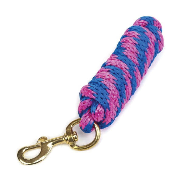 Hy Equestrian Pro Lead Rope With Brass Trigger Clip Extra Long 2.7m All Colours