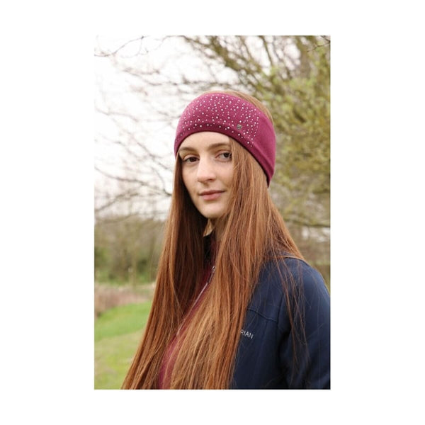 Hy Equestrian Synergy Diamante Headband  Sparkly Fashionable Wooly Ear Warner
