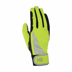 Hy Hy5 HyViz Adult Reflector Hi Vis Flouro Reflective Riding Gloves Yellow XS-XL