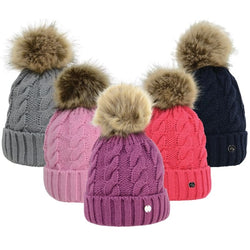 HyFASHION Melrose Cable Knit Bobble Hat All Colours