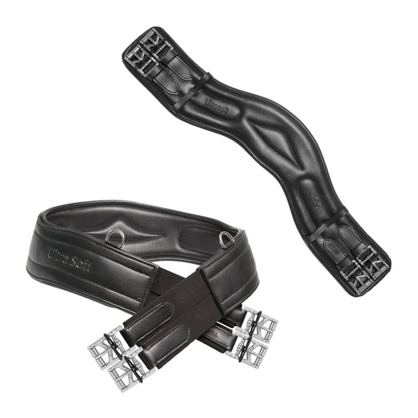 Kieffer Ultrasoft Leather Anatomical Short and Long Elasticated Girth Black/Brown