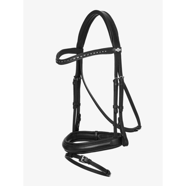 LeMieux Arika Dressage Bridle Soft Padded Crank Anatomical Comfort Black/Brown