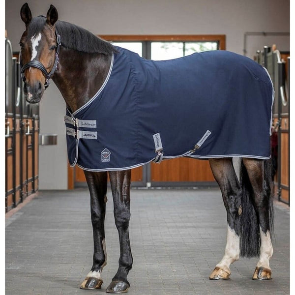LeMieux Arika Stable Sheet Wicking Travel Show Poly Weave Cooler 5'6'-7'0' Navy