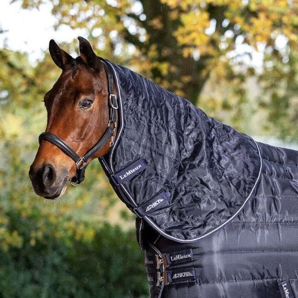 LeMieux Arika Stable-Tek Mediumweight 100g Ripstop Stable Neck Cover Hood Navy