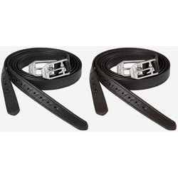LeMieux Arika Stirrup Leathers Close Contact Nylon Core Brown 130cm SALE