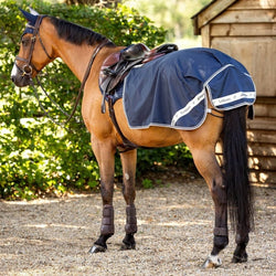 LeMieux Arika Waterproof Quarter Sheet Fleece Lined Exercise Ride On Rug Navy