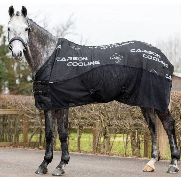 LeMieux Carbon Cooler Soft Wicking Cooling Airflow Sweat Rug Black 5'6'-7'0'