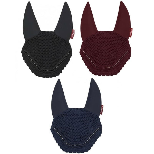 LeMieux Diamante Acoustic Ears Crochet Fly Hood Veil Ear Net Reduces Loud Noise