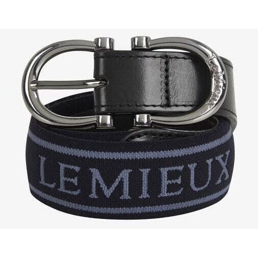 LeMieux Elasticated Belt DLink Double Buckle Branded Unisex Black XS/L SALE