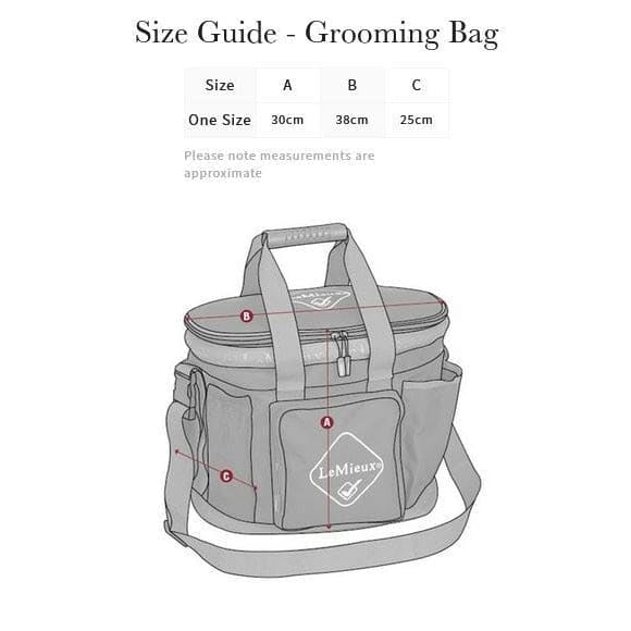 LeMieux Grooming Bag Tough Waterproof Brush Kit Carry All Storage Black/Navy