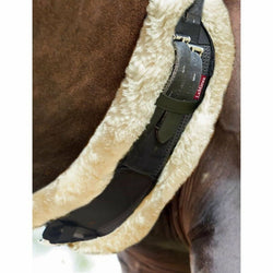 LeMieux Integrated Dressage Fleece Lined Mono Short Girth Black/Natural 55-75cm