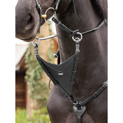 LeMieux Kudos Bib Martingale Attachment Adjustable Black/Havana/Brown Cob/Full