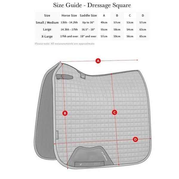 LeMieux Le Cool Grip Anti-Slip Self-Cooling Dressage Square Grey/Navy/White NEW