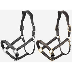 LeMieux Leather Crystal Headcollar Padded Anatomic Ergonomic Clips Black/Brown