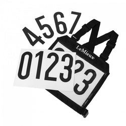 LeMieux Magnetic Number Pack and Boards Eventing XC Competition Spares Black/White