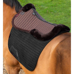 LeMieux Merino+ Half Pad Spine Free Ultra Comfort Wool Black/Brown/White S-L