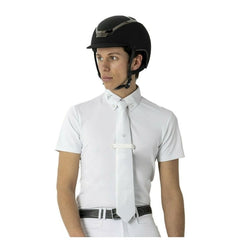 LeMieux Monsieur Mens Competion Show Shirt Technical Wicking Stretch Top White