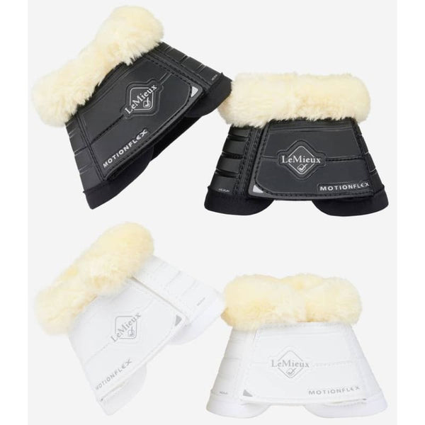 LeMieux Motionflex Fleece Edge Over Reach Boots OverReach Strong Black/White