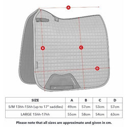 LeMieux ProSport Ultra Mesh Dressage Square Saddlecloth Pad Grey/Navy/Black New
