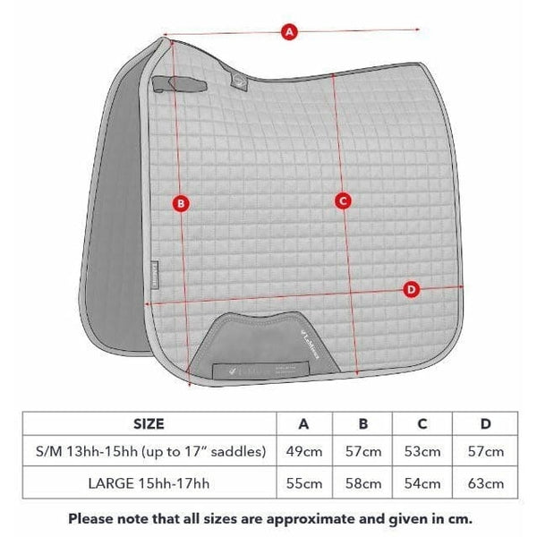 LeMieux ProSport Ultra Mesh Dressage Square Saddlecloth Pad Grey/Navy/Black New