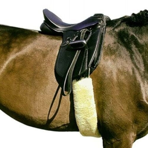 LeMieux Simuwool Dressage Slip On Girth Sleeve Fluffy Soft Brown SALE