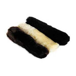 LeMieux Simuwool Fluffy Noseband Cover or French Blinkers Natural/Brown/Black