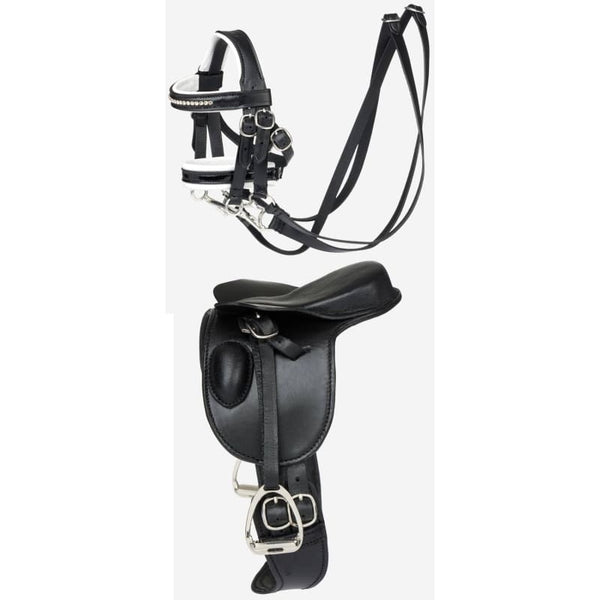 LeMieux Toy Pony Dressage Saddle Bridle Real Leather Kids Mini Play Horse Tack