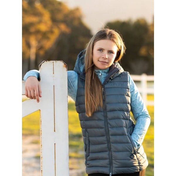 LeMieux Young Rider Milly Puffer Gilet Kids Teens Girls Riding Vest with Hood
