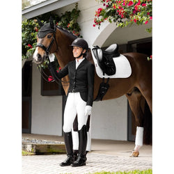 LeMieux Zoe Show Jacket Fitted Dressage Vented Mesh Short Tails Black/Navy 6-18
